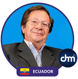 Gonzalo Moya, conferencista ecuatoriano experto en liderazgo, transición laboral y propósito de vida, en formato redondo para Charlas Motivacionales.